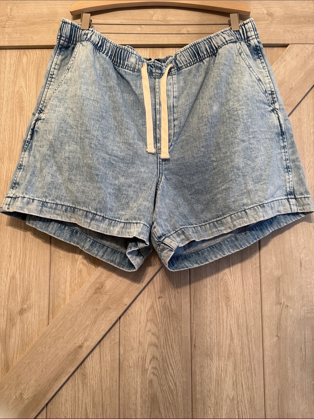 GAP Light Blue Denim Drawstring Shorts